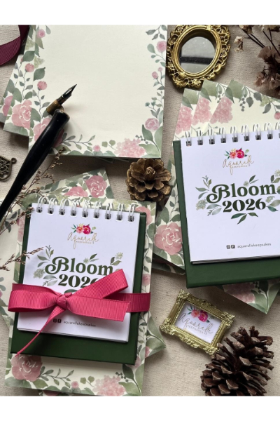Bloom 2026 Pack - Mini Desk Calendar & Notepad